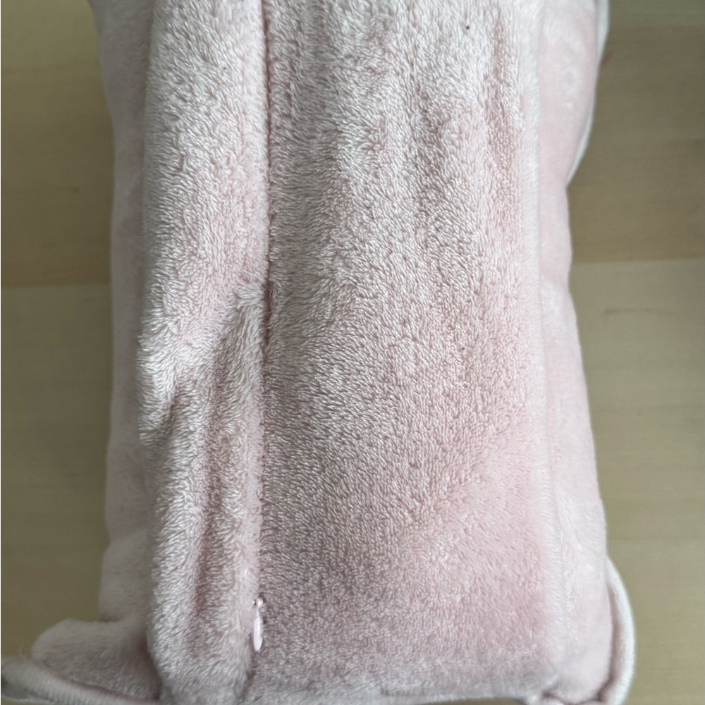 Soft Pink Plush Travel Blanket